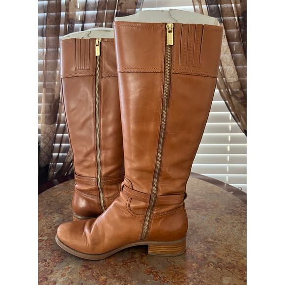 Michael Kors Stockard Leather Riding Boots - Picture 2 of 9